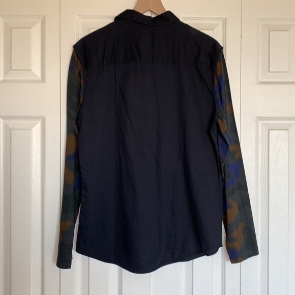NWT 3.1 Phillip Lin Target Button Down Shirt Camo Sleeves Sz M - Picture 7 of 9